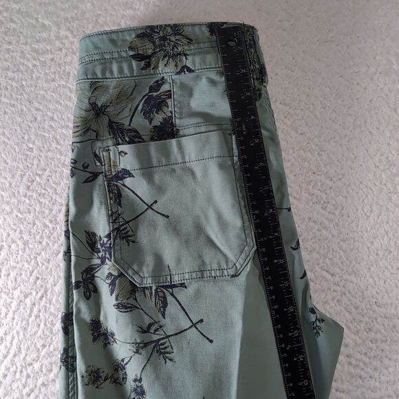 Pilcro Urban Outfitters Women’s 28x27 Green Floral Patch Pocket Pants - Picture 5 of 9